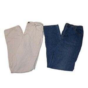 Gloria Vanderbilt Women’s Size 10 Blue And Tan Jeans 30X30 Lot Of Two